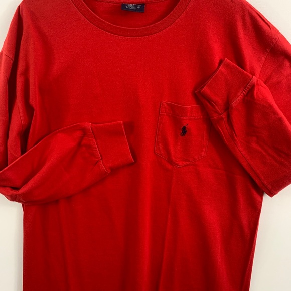 Polo Ralph Lauren Other - Polo by Ralph Lauren red pocket tee LS